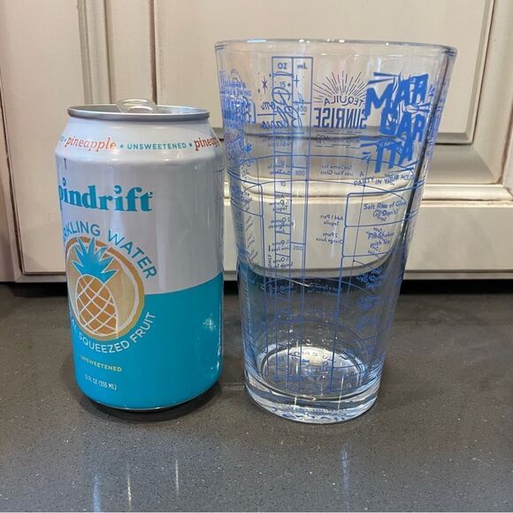 Fred Good Measure Tequila Cocktails Recipe Glass 16oz Margaritas Barware - Picture 3 of 10